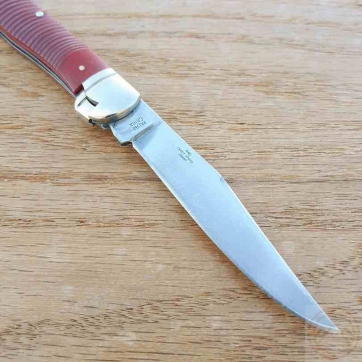 Couteau Rough Ryder Trapper Bolster Lock Manche Os Lame Acier 440 Clip Point RR1960 - Livraison Gratuite