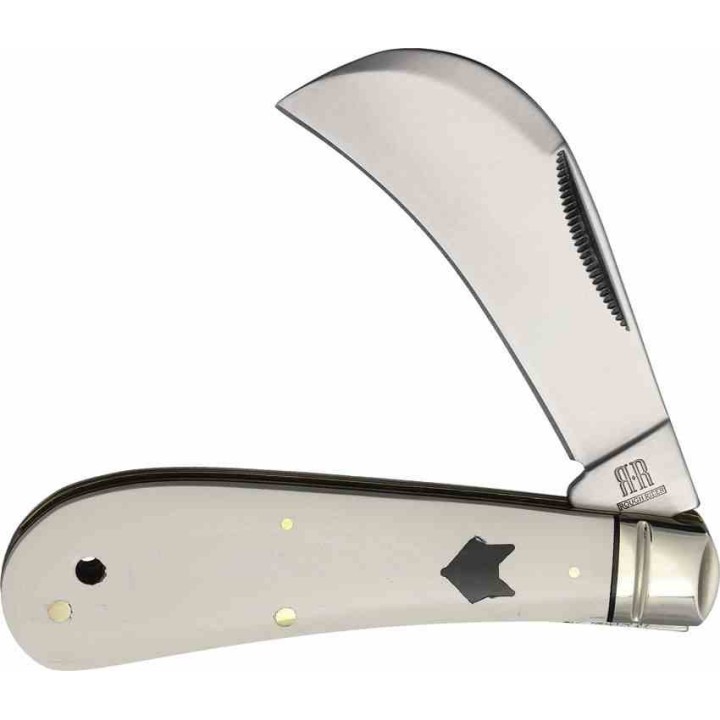 Couteau Rough Ryder Arctic Fox Hawkbill Micarta Handle 440 Blade Slip Joint RR2543 - Livraison Gratuite