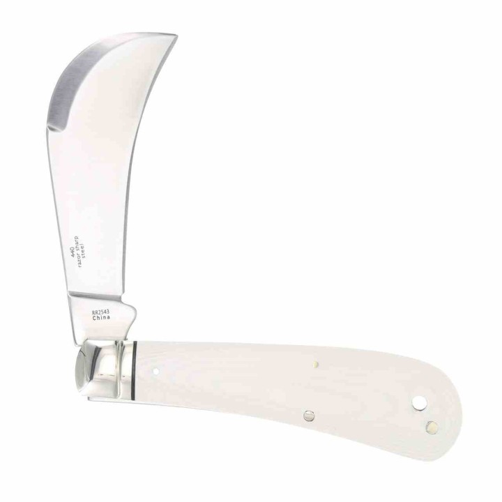 Couteau Rough Ryder Arctic Fox Hawkbill Micarta Handle 440 Blade Slip Joint RR2543 - Livraison Gratuite