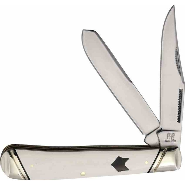 Couteau Rough Ryder Arctic Fox Trapper Manche Micarta Lame Acier 440 Slip Joint RR2542 - Livraison Gratuite
