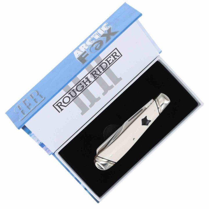 Couteau Rough Ryder Arctic Fox Trapper Manche Micarta Lame Acier 440 Slip Joint RR2542 - Livraison Gratuite