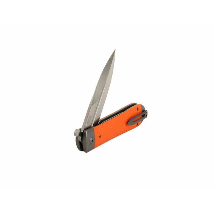 Couteau Ganzo Adimanti Samson Orange Lame Acier D2 Manche G10 Linerlock Clip GASAMSONOR - Livraison Gratuite