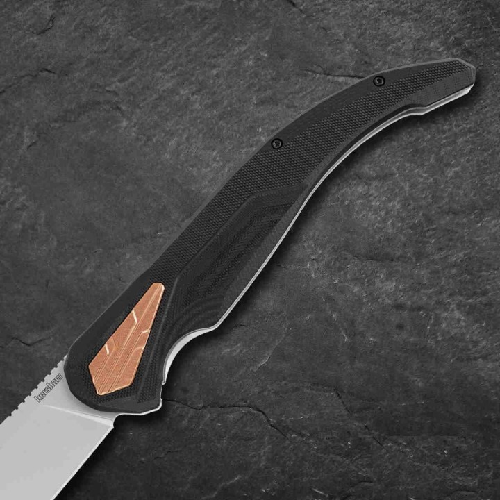 Couteau Navaja Kershaw Strata XL Lame D2 Manche G10/Acier IKBS Framelock Clip KS2077 - Livraison Gratuite 