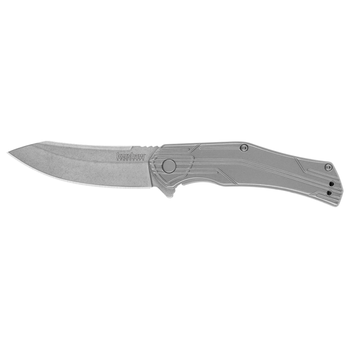 Couteau Kershaw Husker A/O Lame Acier 8Cr13MoV Manche Acier Framelock Clip KS1380 - Livraison Gratuite