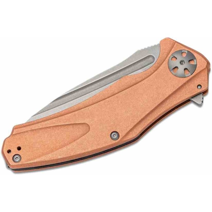 Couteau Kershaw Copper Natrix XL Lame Acier D2 Manche Cuivre KIVT Framelock Clip KS7008CU - Livraison Gratuite