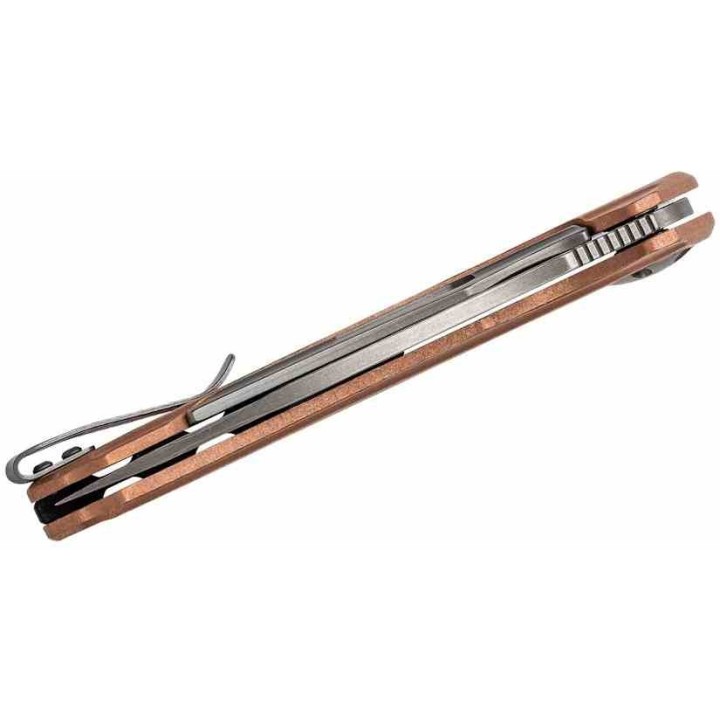Couteau Kershaw Copper Natrix XL Lame Acier D2 Manche Cuivre KIVT Framelock Clip KS7008CU - Livraison Gratuite