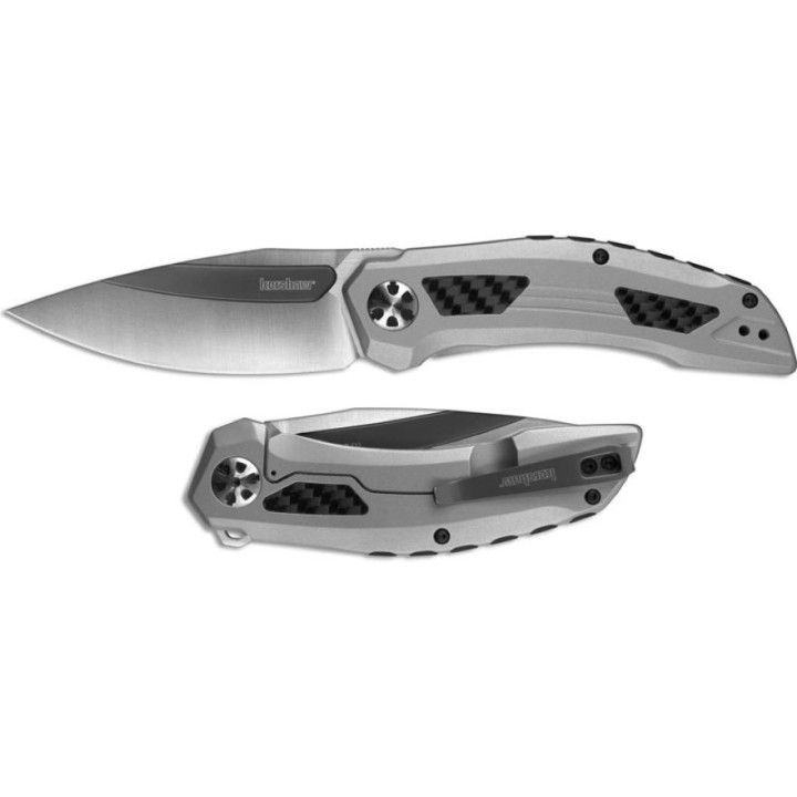 Couteau Kershaw Norad Lame Acier D2 Manche Acier/FC Linerlock Clip KS5510 - Livraison Gratuite