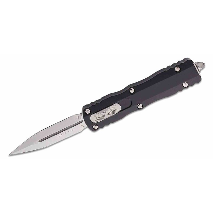 ﻿Couteau Automatique Microtech 225-10AP Dirac AUTO OTF Double Edge Dagger Manche Black Alu USA MCT22510 - Livraison Gratuite