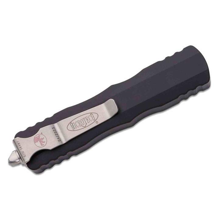 ﻿Couteau Automatique Microtech 225-10AP Dirac AUTO OTF Double Edge Dagger Manche Black Alu USA MCT22510 - Livraison Gratuite