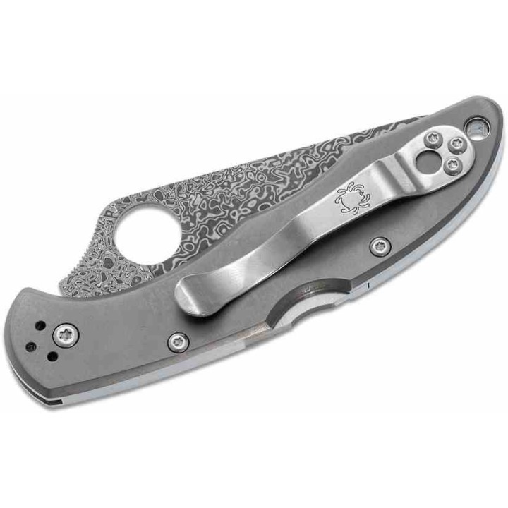 Couteau Spyderco Delica 4 Damas Lame Acier VG10 Manche Titane Lockback Clip Made Japan SC11TIPD - Livraison Gratuite