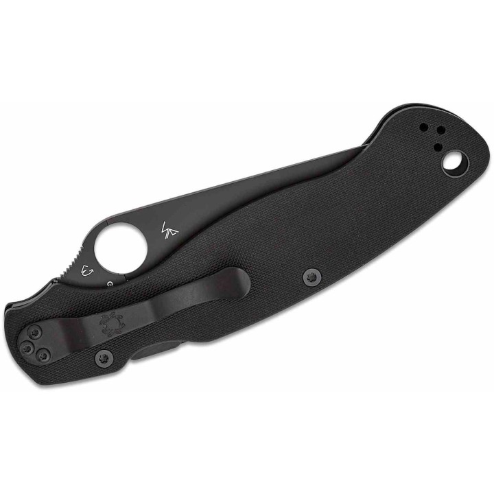 Couteau Spyderco Military 2 Compression Lock Lame Acier S30V Black Manche G10 Clip Made USA SC36GPBK2 - Livraison Gratuite