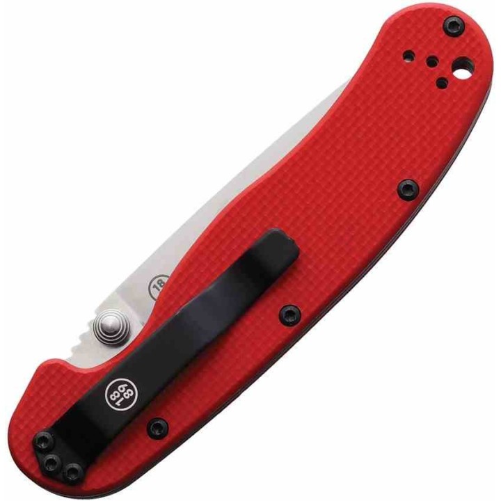 Couteau Ontario RAT II Red Manche G10 Lame Acier S35VN Linerlock Clip ON8064 - Livraison Gratuite