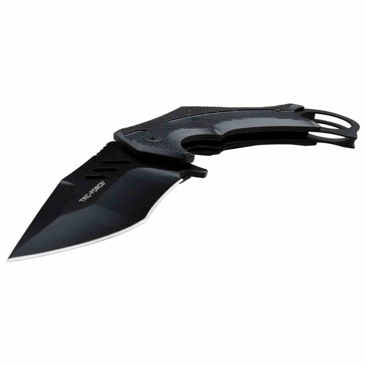 Lot de 3 Couteau Karambit Black Lame Tanto Acier 3Cr13 Manche ABS Linerlock Clip Tac Force TF1044BK - Livraison Gratuite