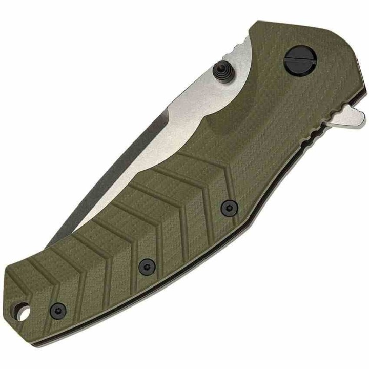 Couteau SKIF Knives Griffin Olive Manche G10 Lame Tanto Acier 9Cr18MoV SW IKBS Framelock Clip SKF422SEG - Livraison Gratuite
