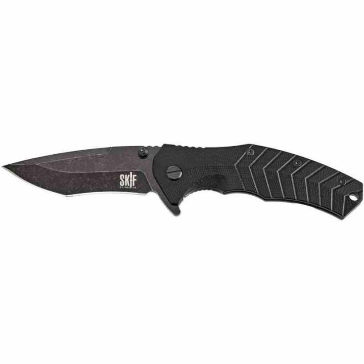 Couteau SKIF Knives Griffin Black Manche G10 Lame Tanto Acier 9Cr18MoV BLK IKBS Framelock Clip SKF422SEB - Livraison Gratuite