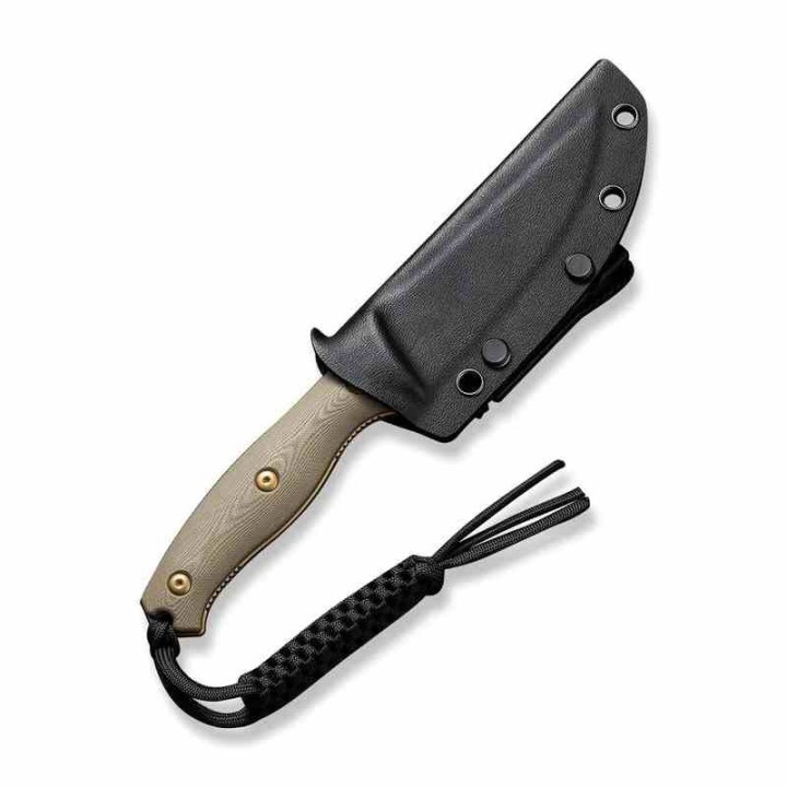 Couteau CIVIVI Stormridge Tan Lame Acier Nitro-V Desert Tan SW Manche Micarta Etui Kydex CIVC230412 - Livraison Gratuite