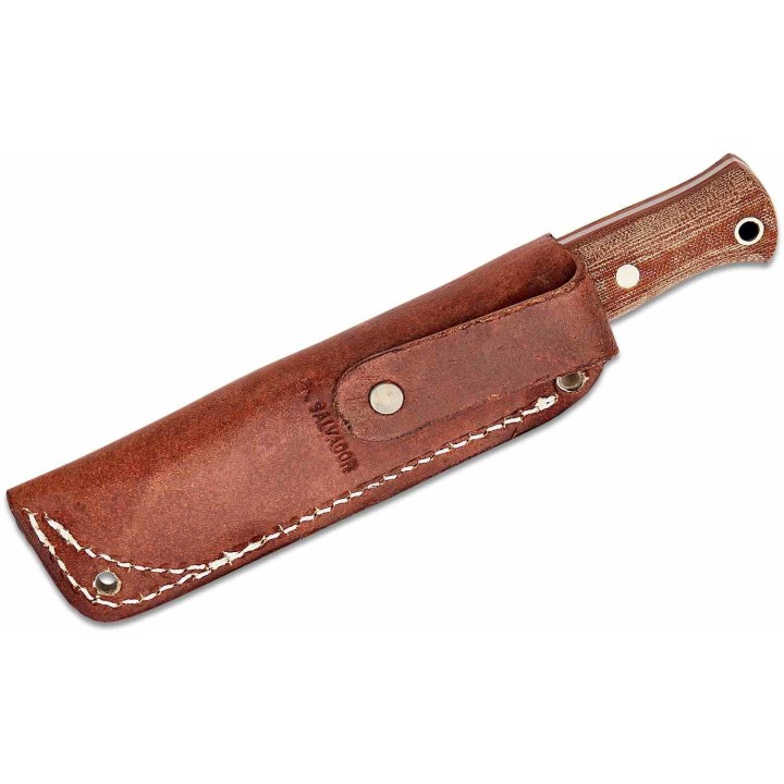 Couteau Condor Trivittata Puukko Lame Acier Carbone 1095 Manche Micarta Etui Cuir Salavador CTK396134HC - Livraison Gratuite