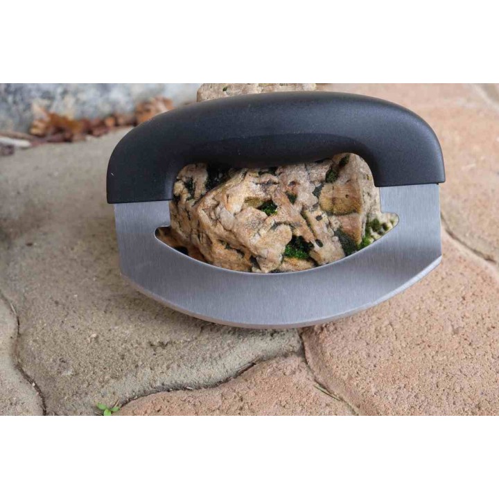 Lot de 3 Couteau D'esquimau Ulu Inuit Lame Acier Inox Manche Abs Etui FRNn KitchenDao KD20008 - Livraison Gratuite