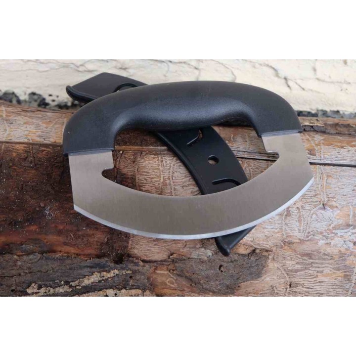 Lot de 3 Couteau D'esquimau Ulu Inuit Lame Acier Inox Manche Abs Etui FRNn KitchenDao KD20008 - Livraison Gratuite