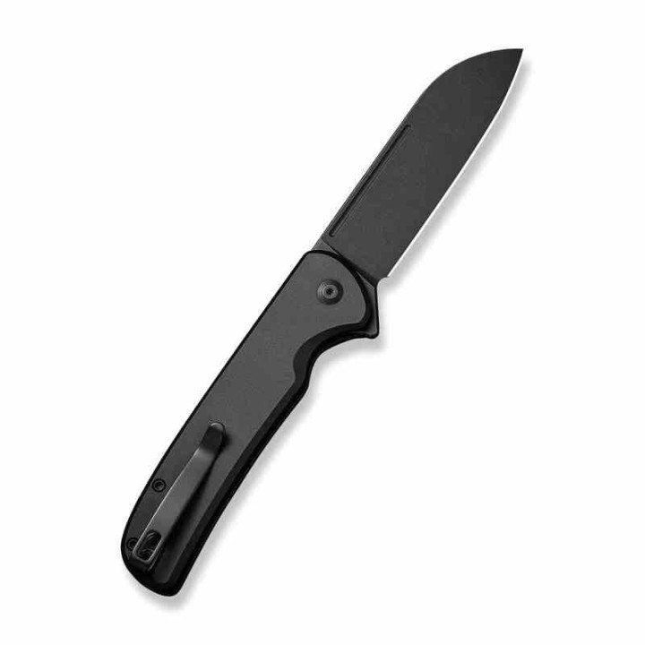 Couteau CIVIVI Chevalier II Black Lame Acier 14C28N Sheepsfoot Manche Alu IKBS Clip Button Lock CIVC20022B1 - Livraison Gratuite