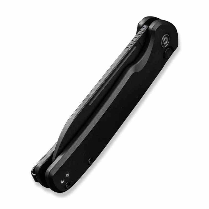 Couteau CIVIVI Chevalier II Black Lame Acier 14C28N Sheepsfoot Manche Alu IKBS Clip Button Lock CIVC20022B1 - Livraison Gratuite