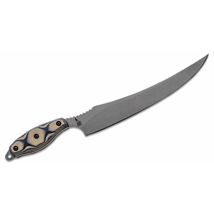 Couteau Tops Filet Lame Acier 154CM Manche Black/Tan G10 Etui OD Green Kydex Made USA TPFIL01 - Livraison Gratuite