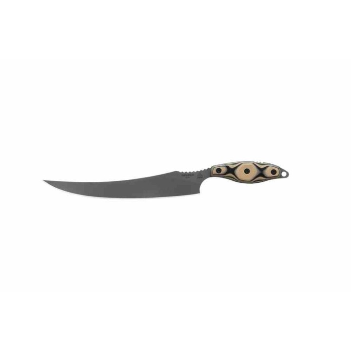 Couteau Tops Filet Lame Acier 154CM Manche Black/Tan G10 Etui OD Green Kydex Made USA TPFIL01 - Livraison Gratuite