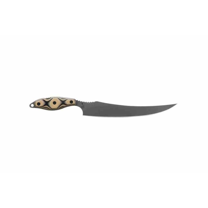 Couteau Tops Filet Lame Acier 154CM Manche Black/Tan G10 Etui OD Green Kydex Made USA TPFIL01 - Livraison Gratuite