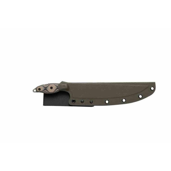 Couteau Tops Filet Lame Acier 154CM Manche Black/Tan G10 Etui OD Green Kydex Made USA TPFIL01 - Livraison Gratuite