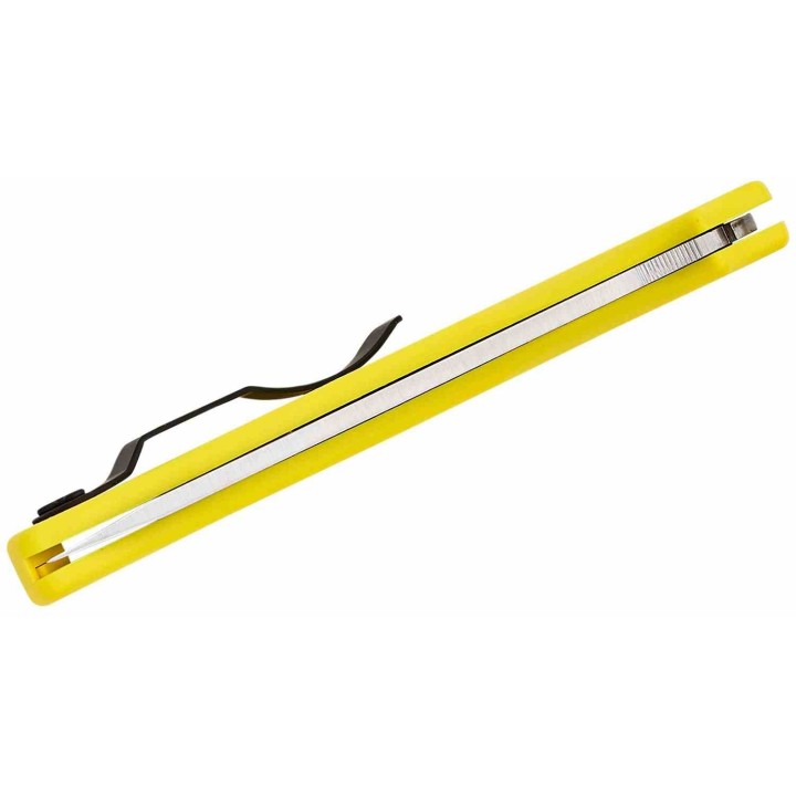 Couteau Spyderco Stretch 2 XL Salt Yellow Lame Acier H-2 Manche FRN Lockback Made Japan SC258PYL - Livraison Gratuite