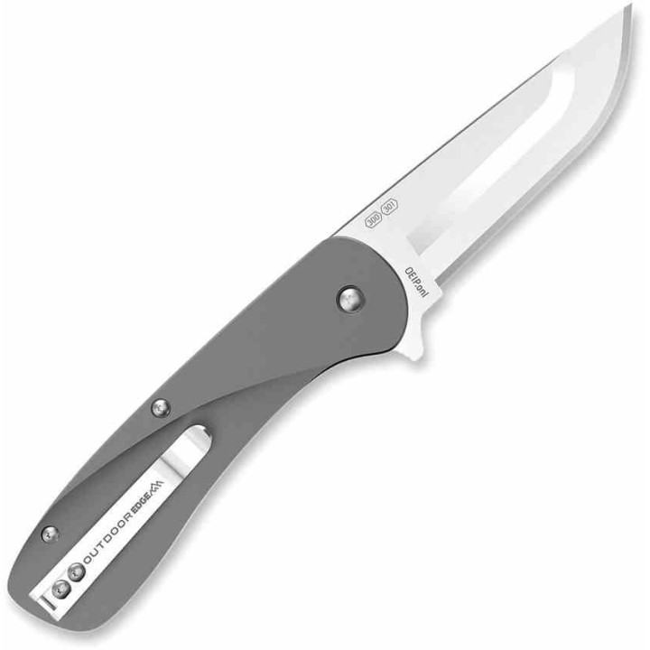 Couteau Outdoor Edge Razor VX1 Gray A/O Manche Aluminium Lame Acier 420J2 Linerlock Clip OEVX130A - Livraison Gratuite