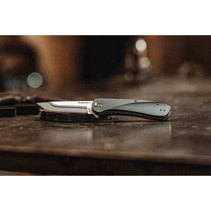 Couteau Outdoor Edge Razor VX1 Gray A/O Manche Aluminium Lame Acier 420J2 Linerlock Clip OEVX130A - Livraison Gratuite