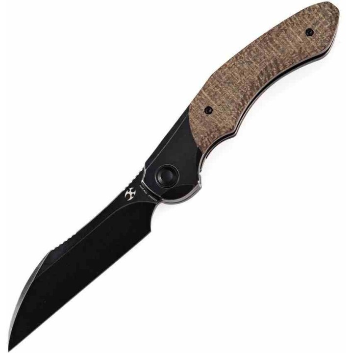 Couteau KANSEPT Cosmos Brown Manche Titane/Micarta Lame Acier CPM 20CV Framelock Clip K1059A4 - Livraison Gratuite