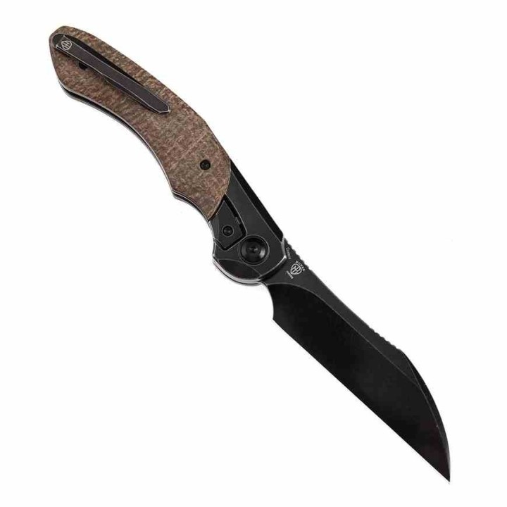 Couteau KANSEPT Cosmos Brown Manche Titane/Micarta Lame Acier CPM 20CV Framelock Clip K1059A4 - Livraison Gratuite