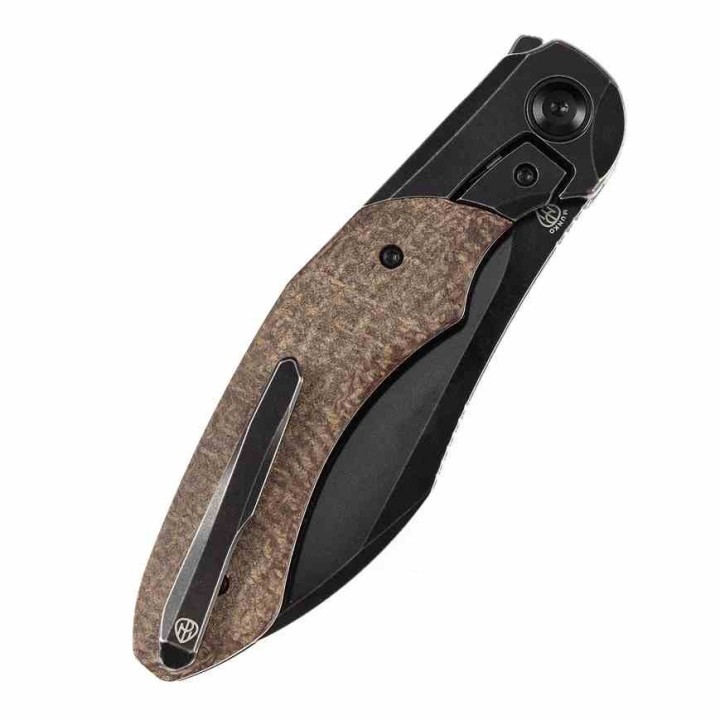 Couteau KANSEPT Cosmos Brown Manche Titane/Micarta Lame Acier CPM 20CV Framelock Clip K1059A4 - Livraison Gratuite