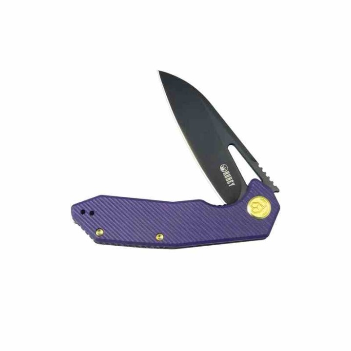 Couteau KUBEY Vagrant Purple Manche G10 Lame Acier M390 Black IKBS Linerlock Clip KUB291W - Livraison Gratuite