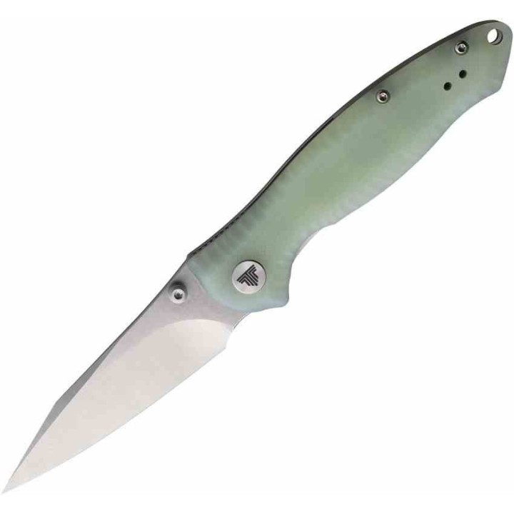 Couteau Trivisa Delphinus Jade Manche G10 Lame Acier 14C28N IKBS Linerlock Clip TVTY13G14 - Livraison Gratuite
