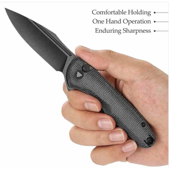 Couteau Antliae OD Green Manche Micarta OD Lame Acier 14C28N SW IKBS Button Lock Clip TVTY22GM14 - Livraison Gratuite