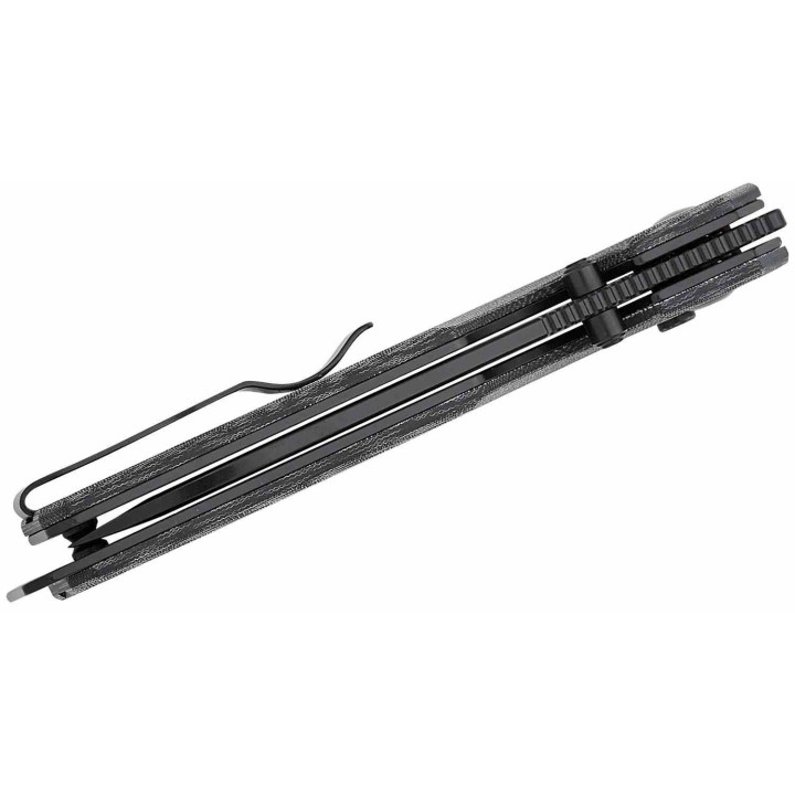Couteau Kizer KUH Black Lame Acier 154CM Manche Micarta Button Lock CLip KIV3649C1 - Livraison Gratuite
