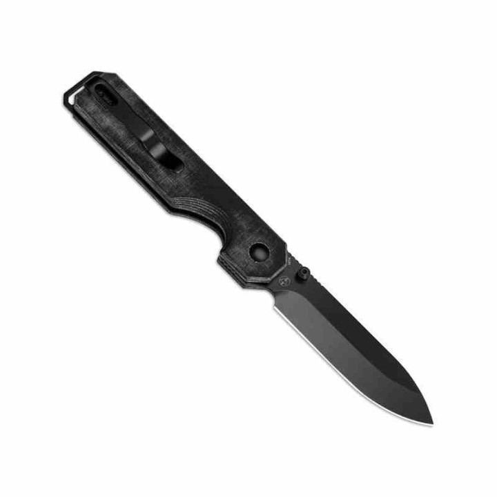 Couteau Kizer KUH Black Lame Acier 154CM Manche Micarta Button Lock CLip KIV3649C1 - Livraison Gratuite