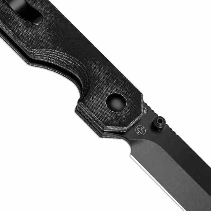 Couteau Kizer KUH Black Lame Acier 154CM Manche Micarta Button Lock CLip KIV3649C1 - Livraison Gratuite