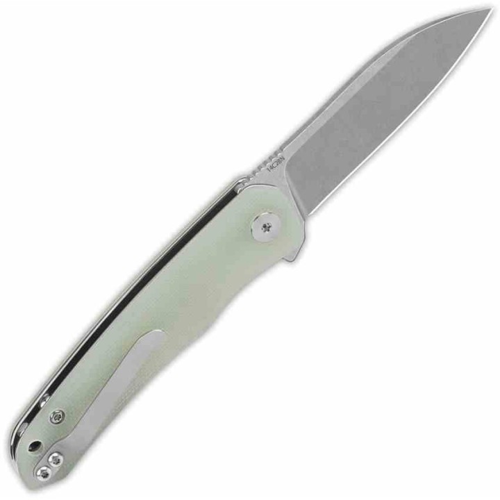 Couteau QSP Otter Jade Manche G10 Lame Acier 14C28N SW IKBS Linerlock Clip QS140D1 - Livraison Gratuite