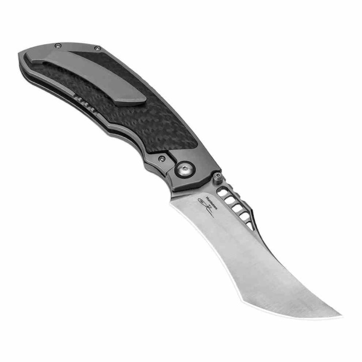 Couteau Kizer Huntsmen Carbon Fiber/Titane Lame Tanto Acier S35VN IKBS Bolster Lock Clip KI4642A1 - Livraison Gratuite