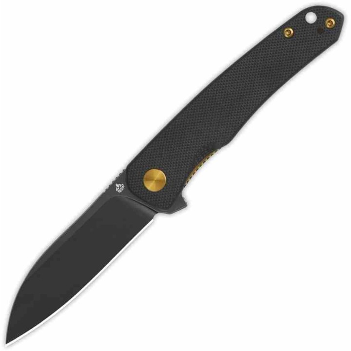 Couteau QSP Otter Black Manche G10 Lame Acier 14C28N BLK IKBS Linerlock Clip QS140C2 - Livraison Gratuite