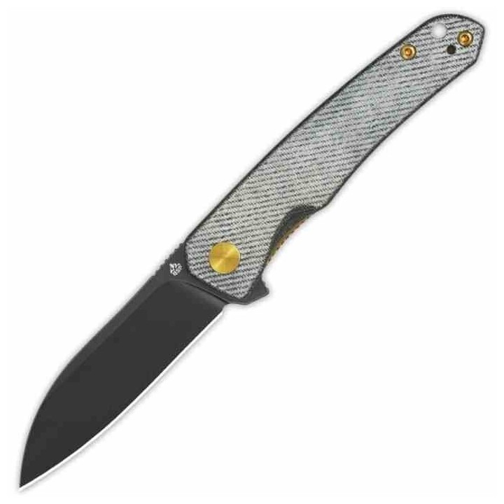 Couteau QSP Otter Denim Manche Micarta Lame Acier 14C28N BLK IKBS Linerlock Clip QS140F2 - Livraison Gratuite