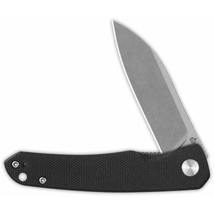 Couteau QSP Otter Black Manche G10 Lame Acier 14C28N SW IKBS Linerlock Clip QS140C1 - Livraison Gratuite