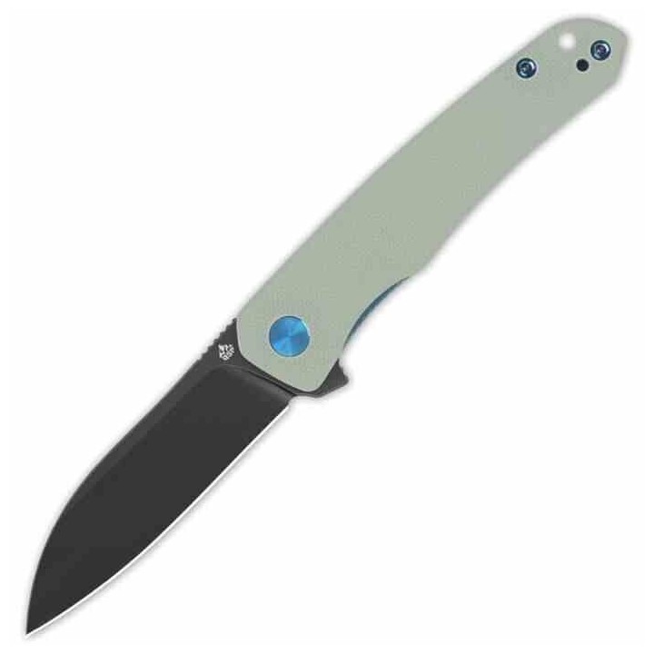 Couteau QSP Otter Jade Manche G10 Lame Acier 14C28N BLK IKBS Linerlock Clip QS140D2 - Livraison Gratuite