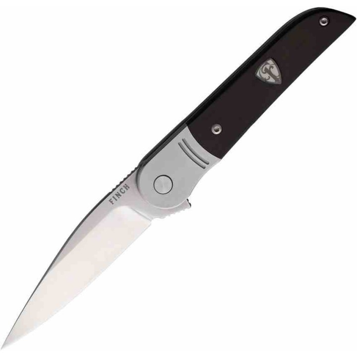 Couteau Finch STINGER Ebony Manche Bois Lame Acier 154CM Bolster Lock IKBS Clip FKCST212 - Livraison Gratuite