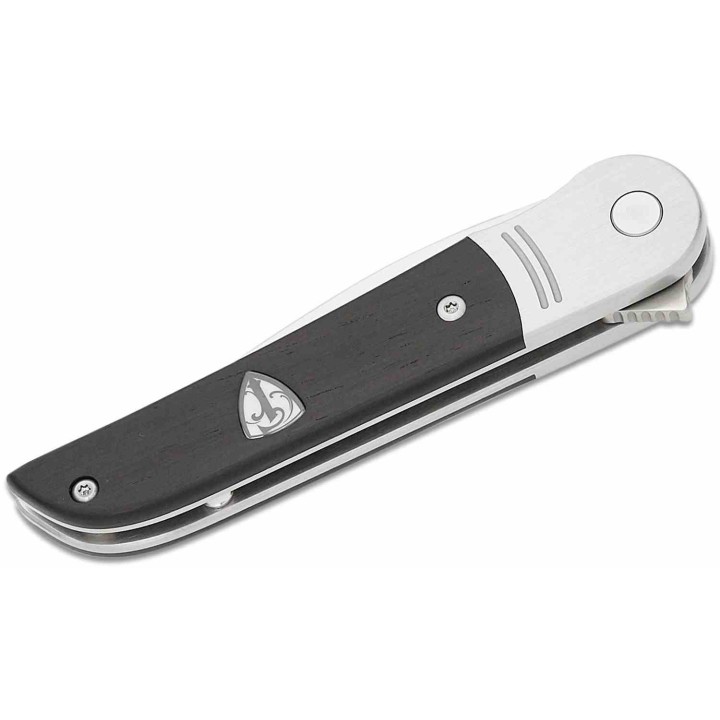 Couteau Finch STINGER Ebony Manche Bois Lame Acier 154CM Bolster Lock IKBS Clip FKCST212 - Livraison Gratuite