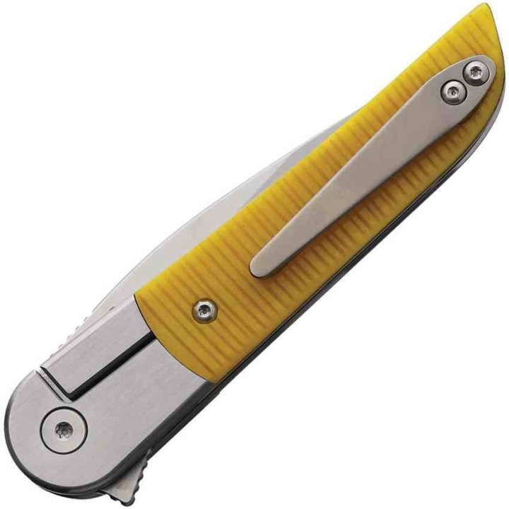 Couteau Finch STINGER Yellow Jacket Manche Os Lame Acier 154CM Bolster Lock IKBS Clip FKCST367 - Livraison Gratuite
